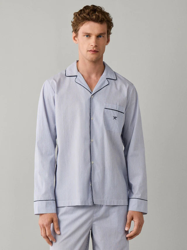 Hackett Blue Striped Pyjamas Set