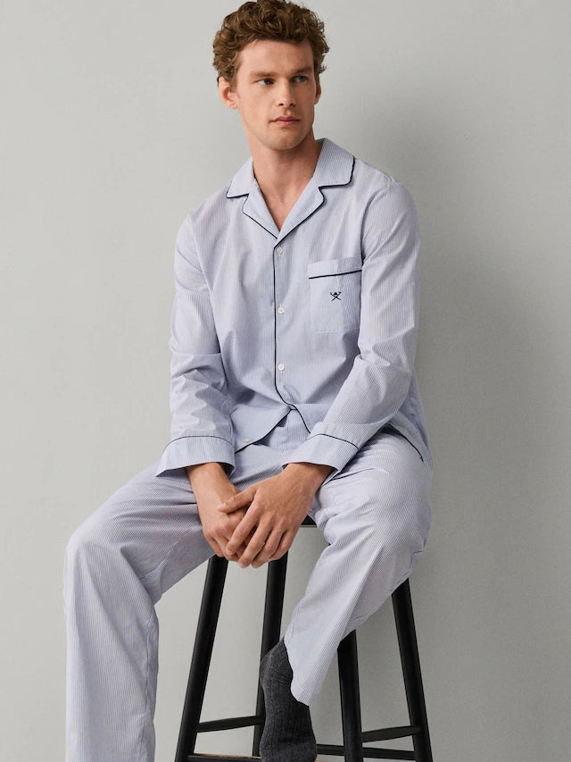 Hackett Blue Striped Pyjamas Set