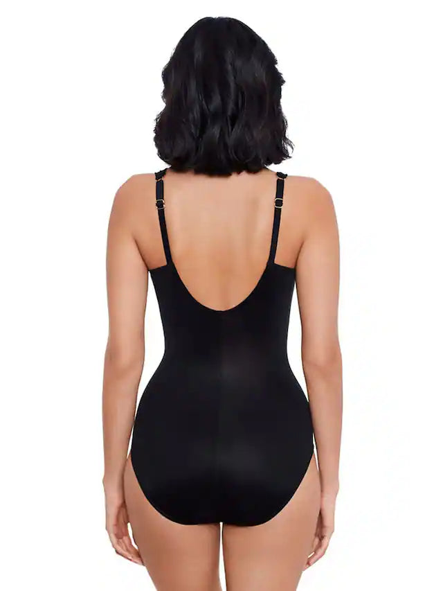 Black Tummy Control Razzle Dazzle Siren Swimsuit