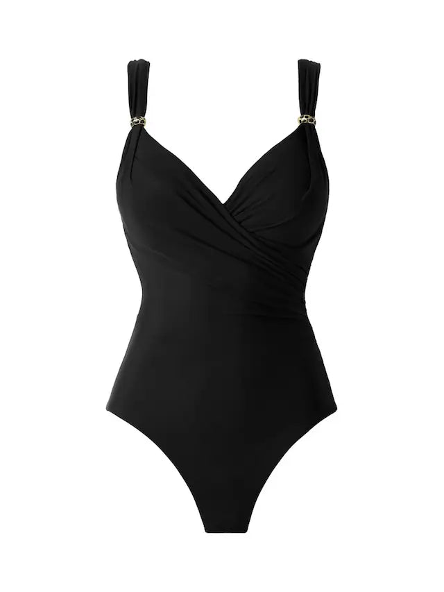Black Tummy Control Razzle Dazzle Siren Swimsuit