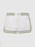 White Baller - Che Contrast Stripe Elasticated Waist Swim Shorts