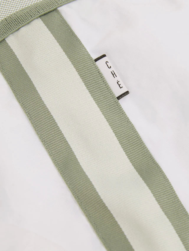 White Baller - Che Contrast Stripe Elasticated Waist Swim Shorts