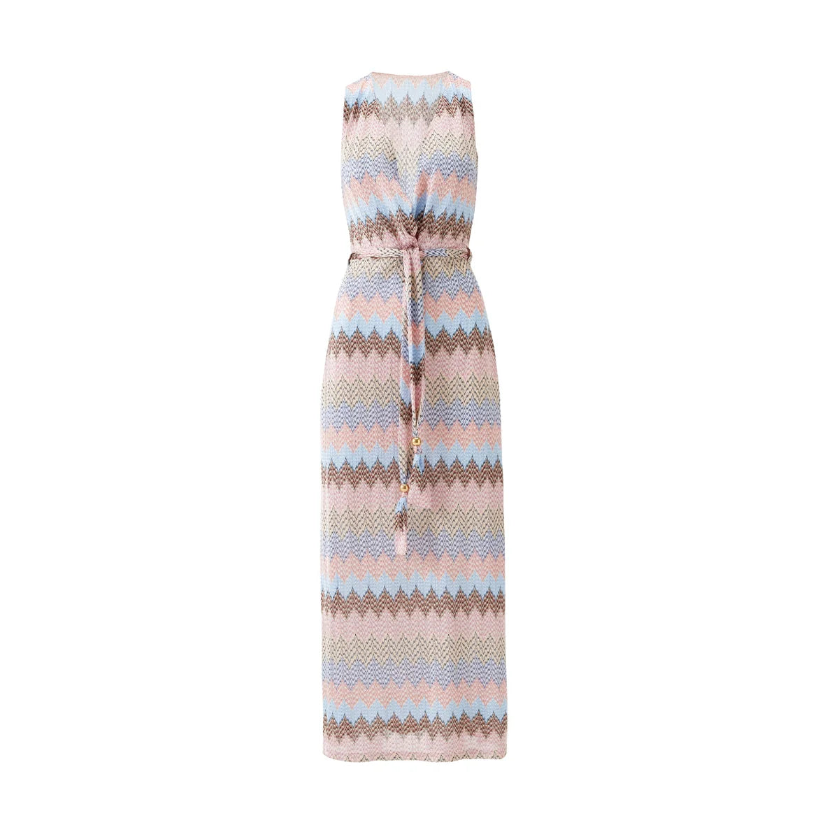 BRIA ZIGZAG STRIPE LONG DRESS
