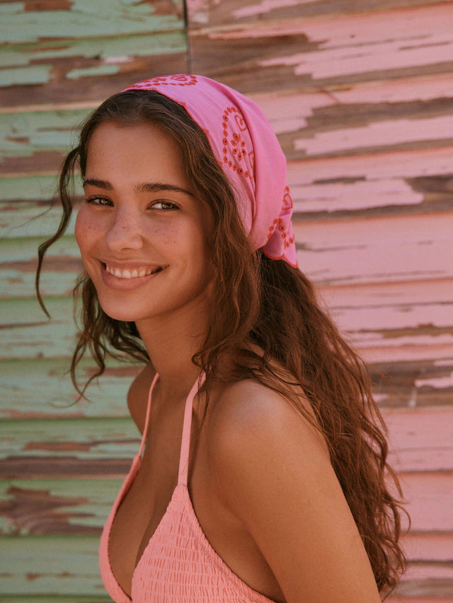 Pink Heart Headscarf