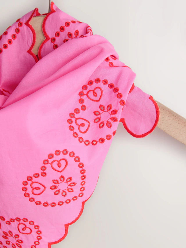 Pink Heart Headscarf