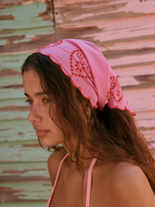 Pink Heart Headscarf