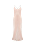 FLEUR DU JOUR BLUSH SILK SLIP DRESS