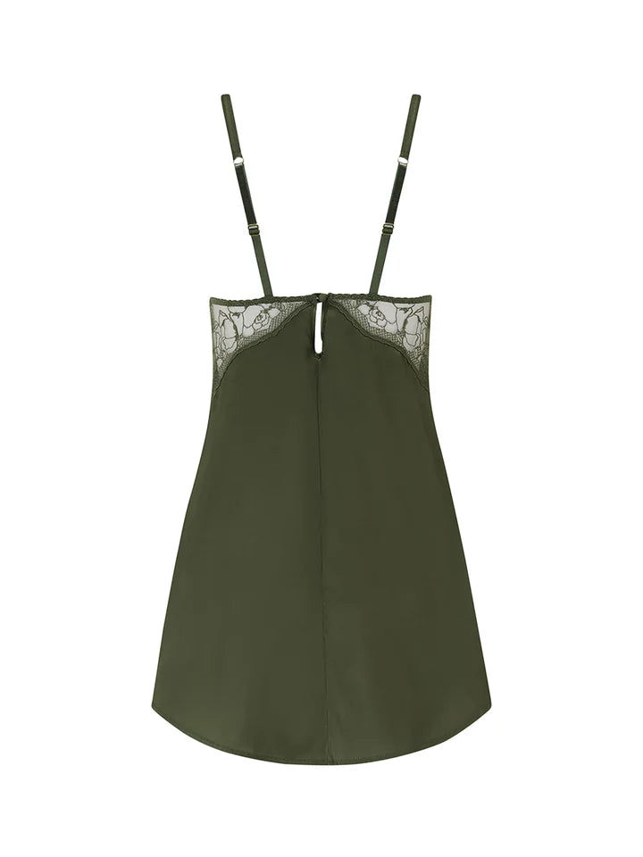 IONA GREEN SILK BABYDOLL