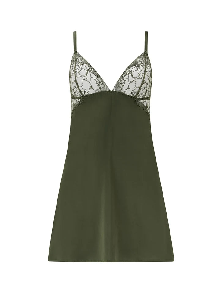 IONA GREEN SILK BABYDOLL