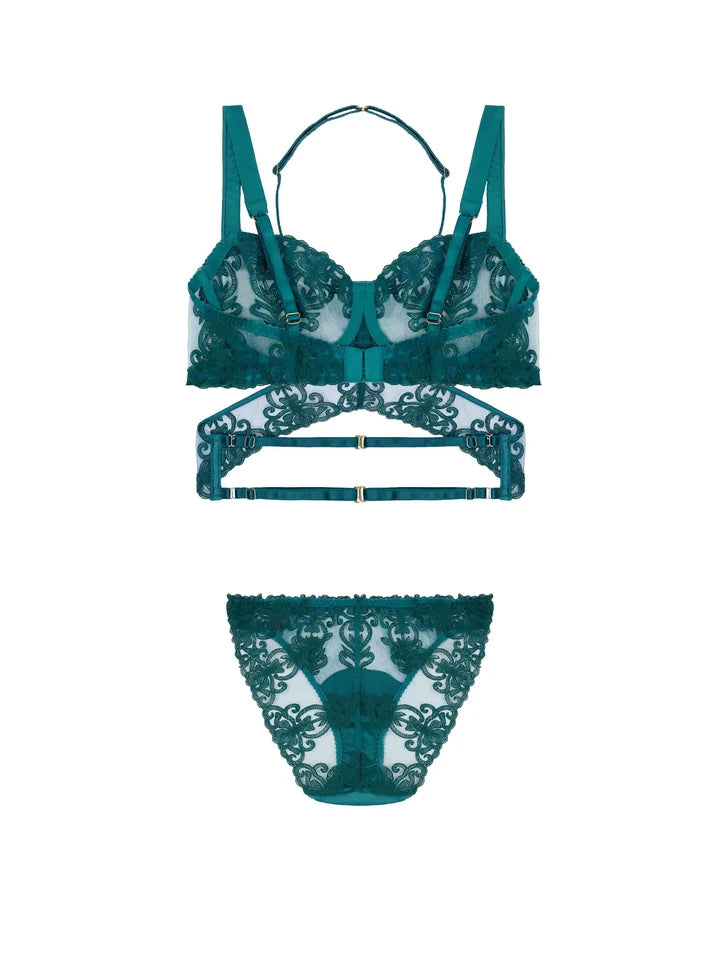 OLIVIA BALCONY BRA, BRIEF & HARNESS